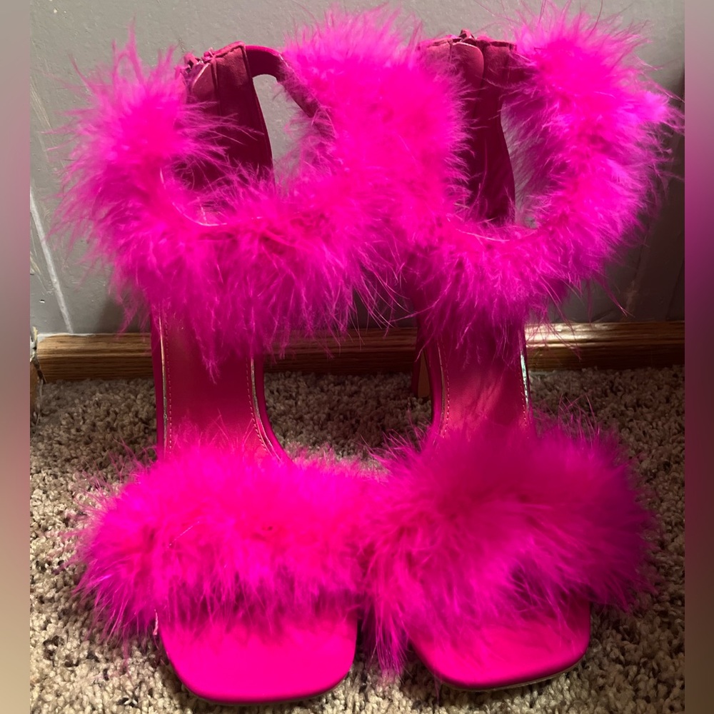 Open toe stiletto heels
